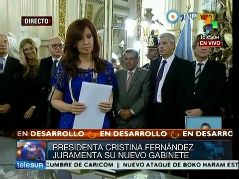 Cristina Fernández juramenta su nuevo gabinete