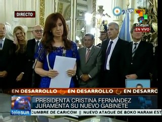 Cristina Fernández juramenta su nuevo gabinete