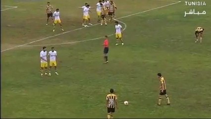 Un coup franc complètement raté lors de la Coupe de Tunisie...