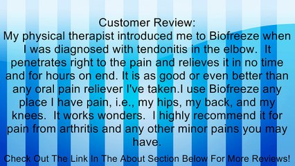 Biofreeze Pain Relieving Gel - 5 gram Travel Packets Review