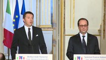 Parigi - Vertice italo-francese, conferenza stampa Renzi-Hollande (24.02.15)