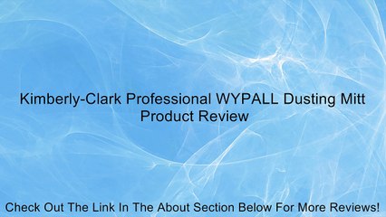 Kimberly-Clark Professional WYPALL Dusting Mitt Review