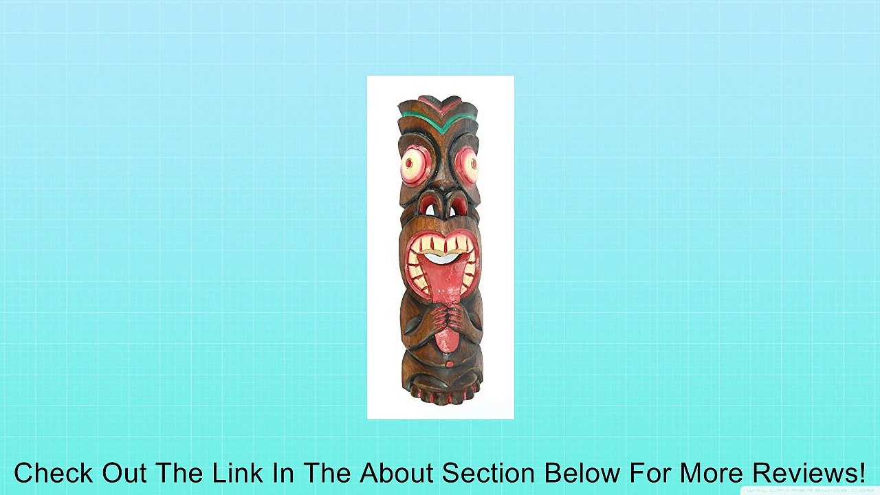 20" HANDMADE TIKI TONGUE MASK HAWAIIAN POLYNESIAN WALL ART TRIBAL BAR TROPICAL Review