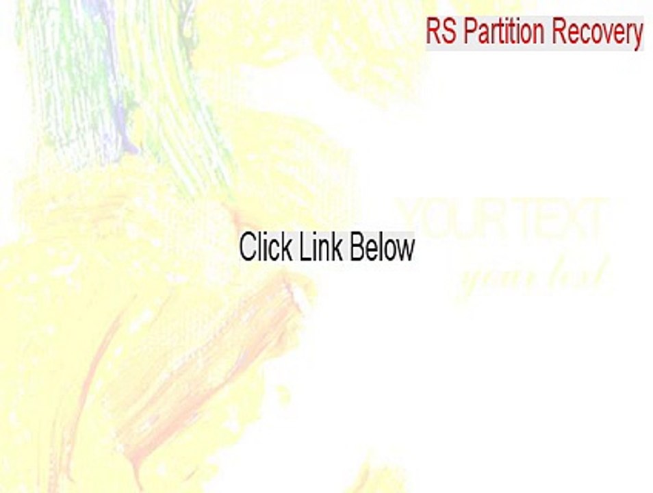 RS Partition Recovery Cracked [Free Download 2015]