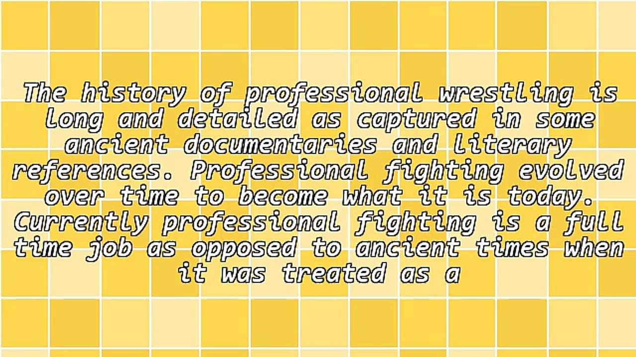 The History Of Professional Wrestling In The World