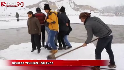 Download Video: Nehirde tehlikeli eğlence