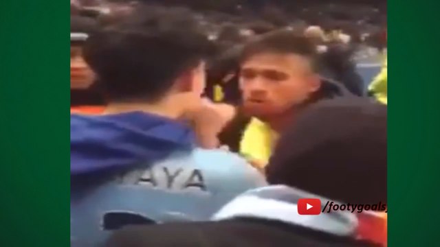 Neymar entra em provocação e discute com torcedor do City