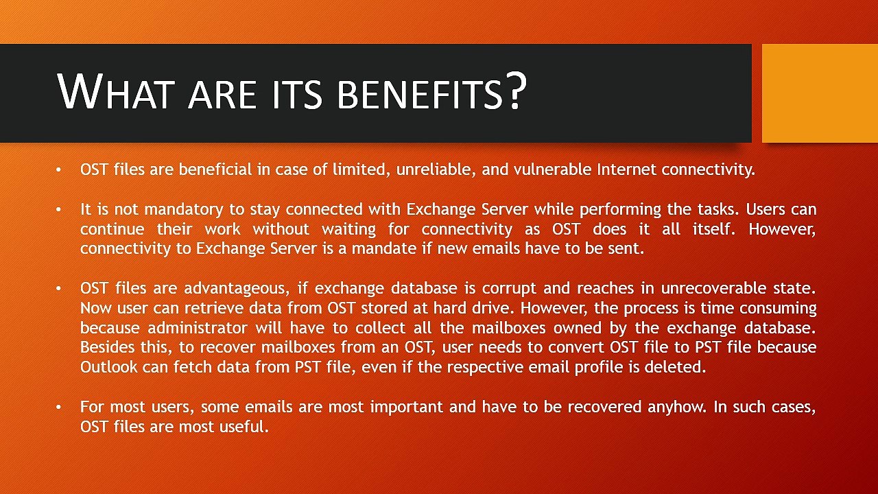 Microsoft Outlook OST: Data corruption and Recovery