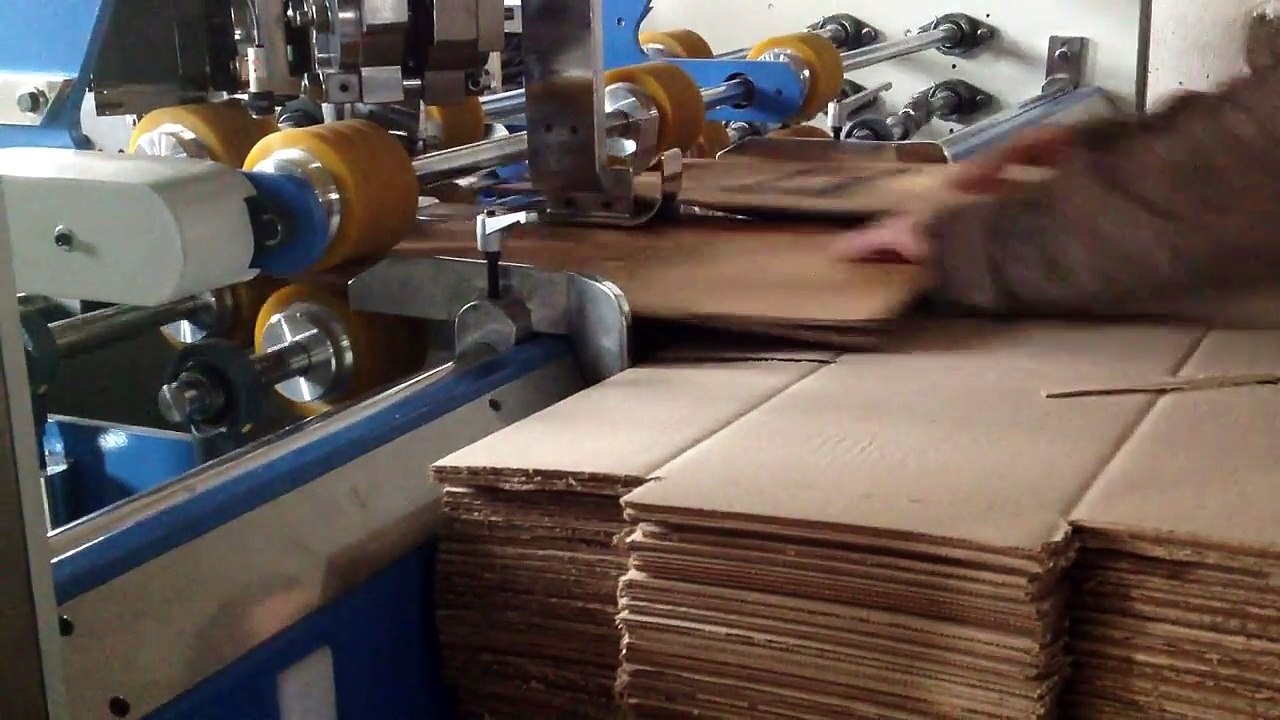 Karton Kutu Koli Oluklu Mukavva Dikiş ve Yapıştırma Makinesi