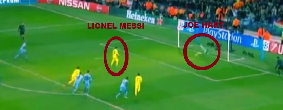 Messi Penalty Stopped Joe Hart - Manchester City vs Barcelona 1-2_(24-02-2015)