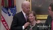 Joe Biden Puts His Hands on Ash Carter's Wife