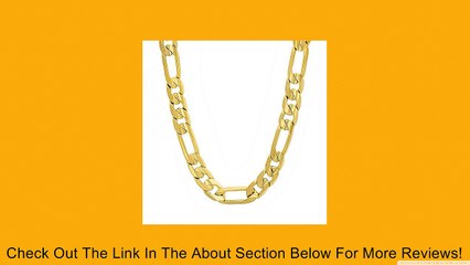 Men's 7mm Thick 14k Gold-Layered High Polished Figaro Link Chain Necklace Review