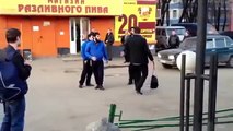 STREET FIGHTING - one russian vs three chechens