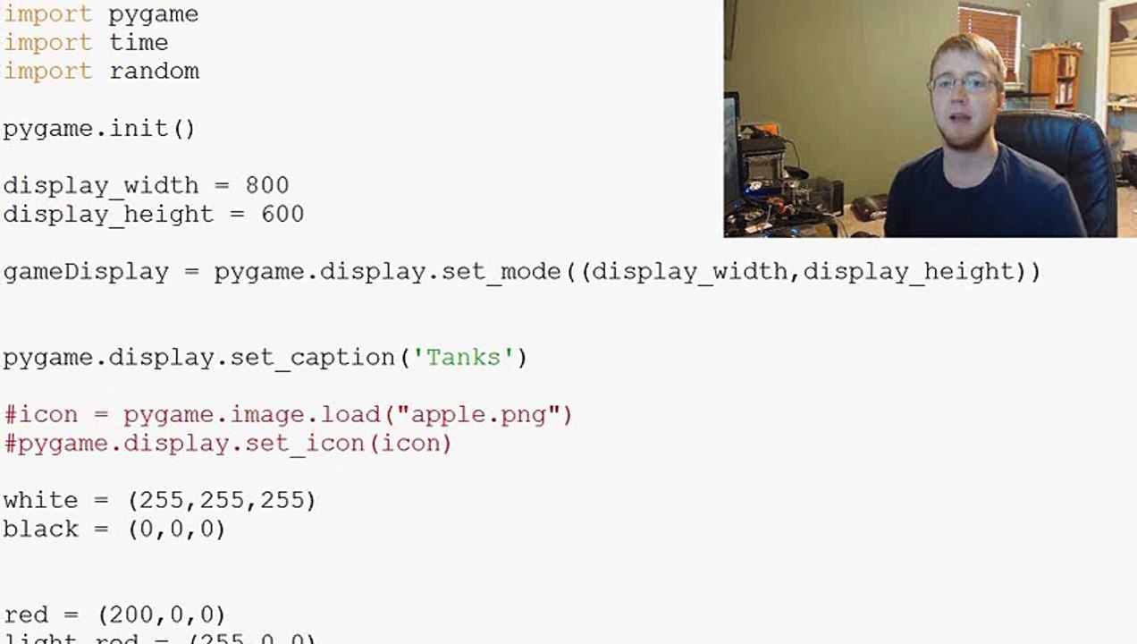 ---Pygame (Python Game Development) Tutorial - 58 - Tank Turret Functionality