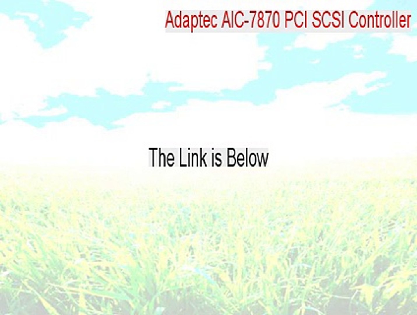 Drivers Adaptec AIC-7870 PCI SCSI controller