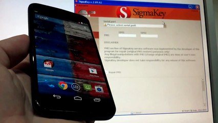 Motorola MotoX XT1058 Repair IMEI with Sigmakey