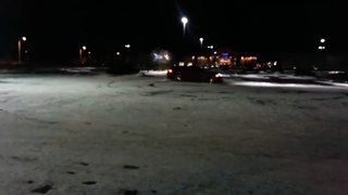 NIssan GTR snow drift and crash