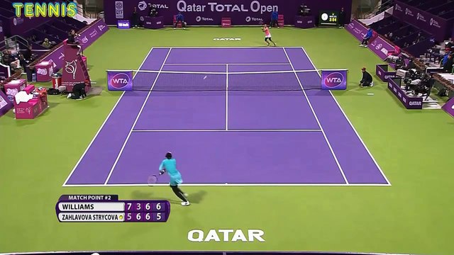 Venus Williams se chauffe avec Barbora Zahlavova Strycova