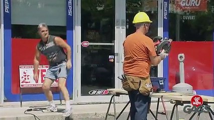 Saw Blade Flies Into Car