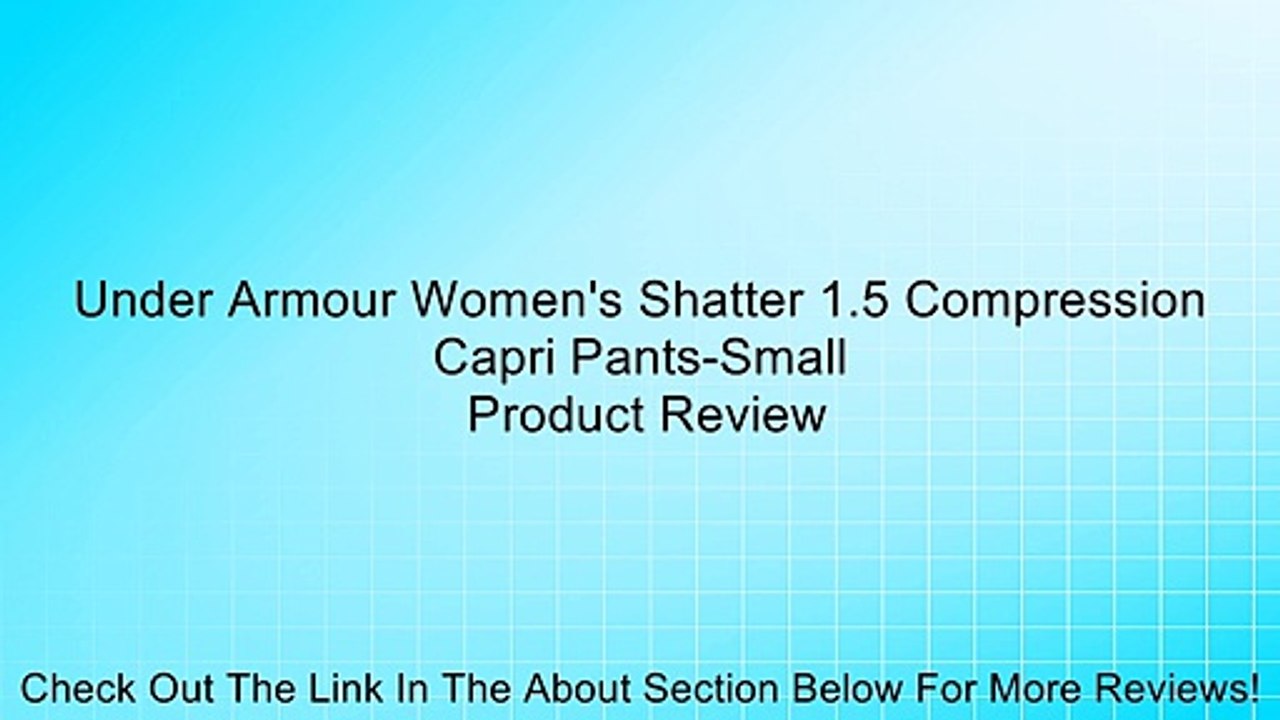 Under Armour Women's Shatter 1.5 Compression Capri Pants-Small Review