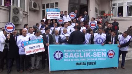 Manisa Sağlıkta Şiddete Tepki Eyleminde Gergin Anlar