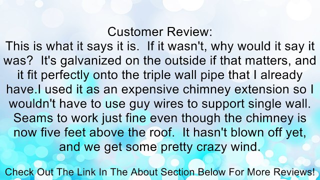 DuraVent 6DP-36 6 Inner Diameter - DuraPlus Class A Chimney Pipe - Triple Wall, Galvanized Review