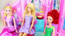 Barbie Frozen SURPRISE BIRTHDAY PARTY Disney Princess Anna Elsa Barbie Dollhouse AllToyCollector