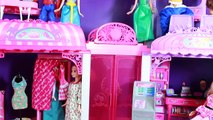 BARBIE MALL Frozen Elsa, Spiderman, Beauty & The Beast Disney Princess Barbie Toy Review Video