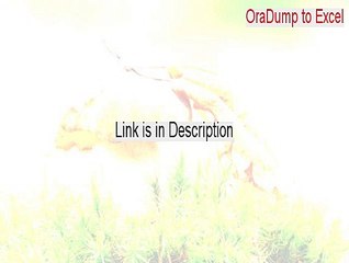 OraDump to Excel Full - Download Here [2015]