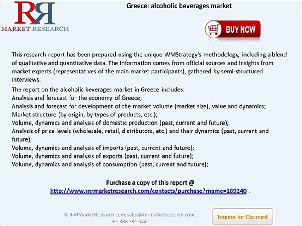 Greece Alcoholic Beverages Industry Shares, Competitive threats & Future Expansion Strategies