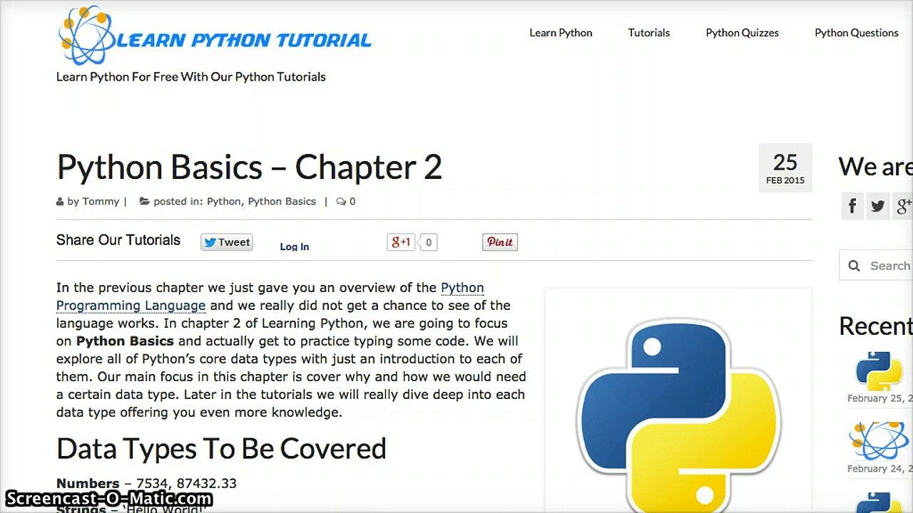 Python Basics - Chapter 2