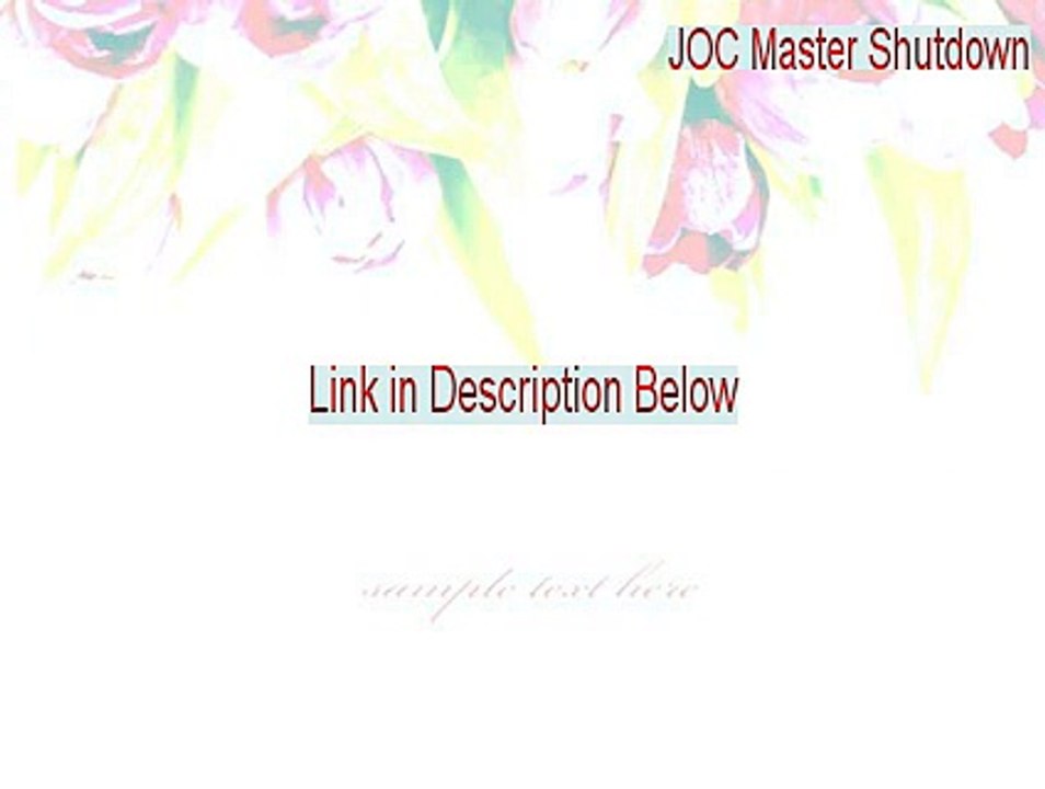 JOC Master Shutdown Free Download - Legit Download