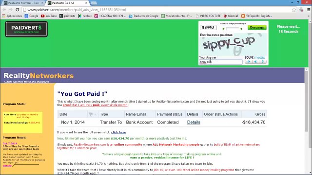 PAIDVERTS 2015 PAYPAL BAPS Y REFERIDOS PARTE 1