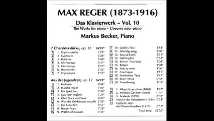 REGER Marsch der Stiftsdamen WoO VIII/16 (1914) | M.Becker | 1999