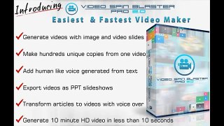 Video Spin Blaster Pro 2.0 Review, Best Video Creation Software,Fast And Easy Video Creation