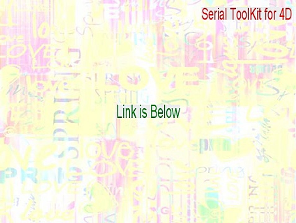 Serial ToolKit for 4D Serial (Legit Download)