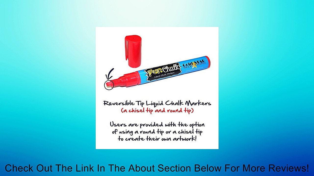 Chalk Markers in Bold Colors & White Ink Are Ideal for Non-porous Chalkboards, Blackboards, Whiteboards, Windows, Plastics, Bistro Boards, Mirrors, Teachers, Kids, Arts and Crafts, Decorating, the Office and More - Neon Liquid Chalk Pens with Reversible T