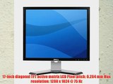 17 Dell 1708FPt DVI Blu-ray 720p LCD Monitor w/USB Hub & HDCP (Black/Silver) - Rotates to Portrait