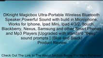 DKnight Magicbox Ultra-Portable Wireless Bluetooth Speaker,Powerful Sound with build in Microphone, 