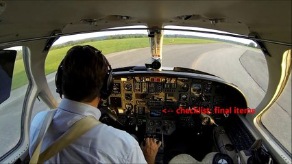 VFR flight in a Citation V jet - cockpit view with live ATC!