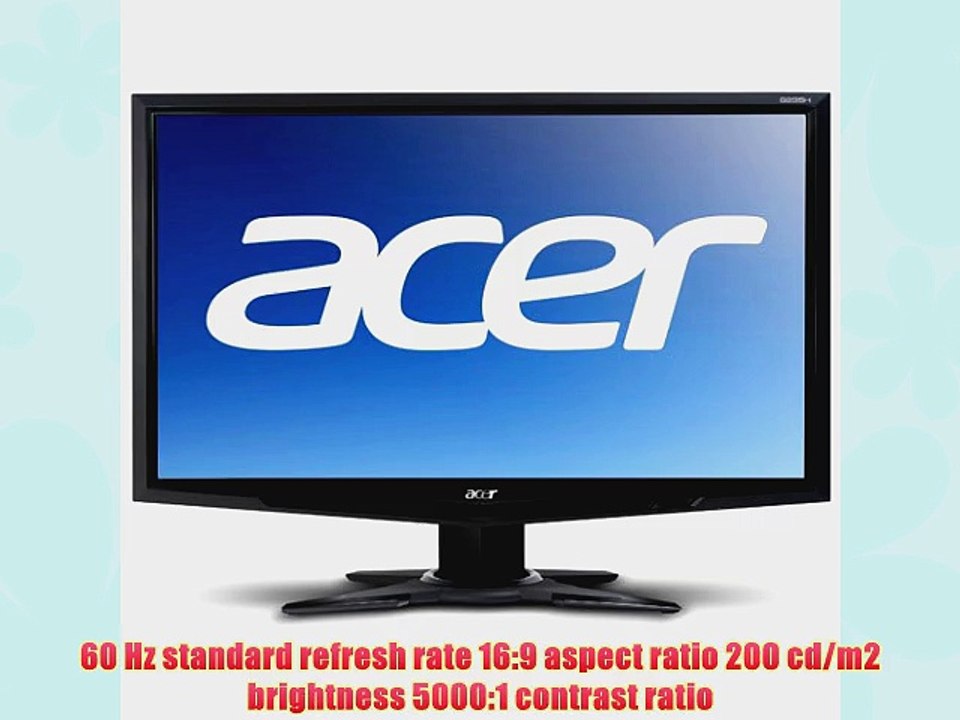 Acer G205HV bd 20-inch Widescreen Flat-Panel LCD Monitor