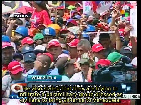 Colombian paramilitaries inflitrating Venezuela, says Maduro