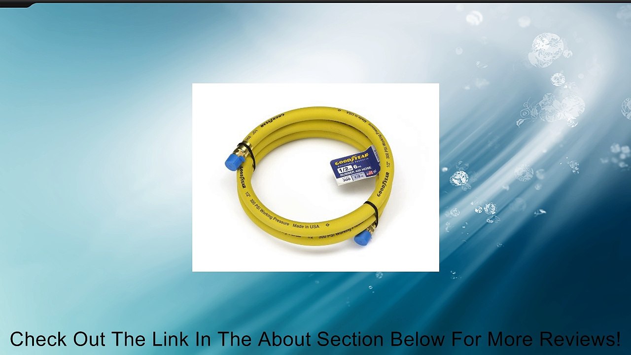 Goodyear EP 46571 1/2-Inch by 6-Feet 300 PSI Lead-In Rubber Air Hose with 1/2-Inch MNPT Ends Review