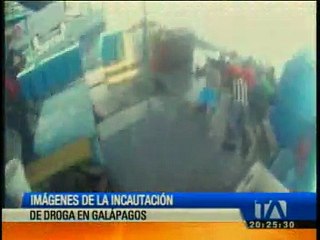 Imágenes de la incautación de droga en Galápagos