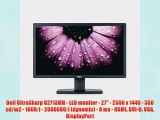 Dell UltraSharp U2713HM - LED monitor - 27 - 2560 x 1440 - 350 cd/m2 - 1000:1 - 2000000:1 (dynamic)