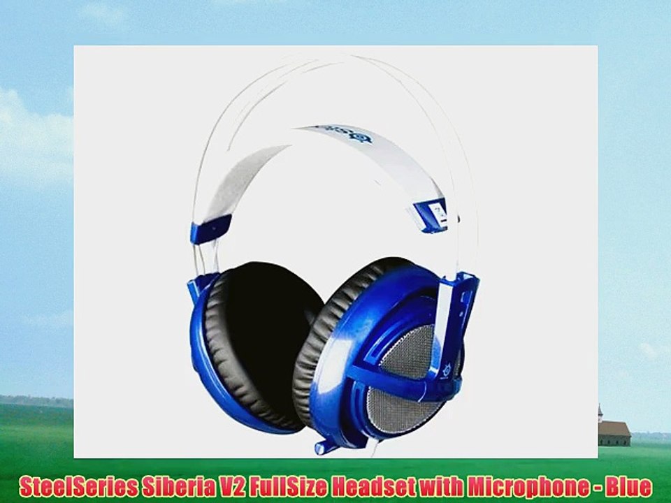 SteelSeries Siberia V2 FullSize Headset with Microphone - Blue