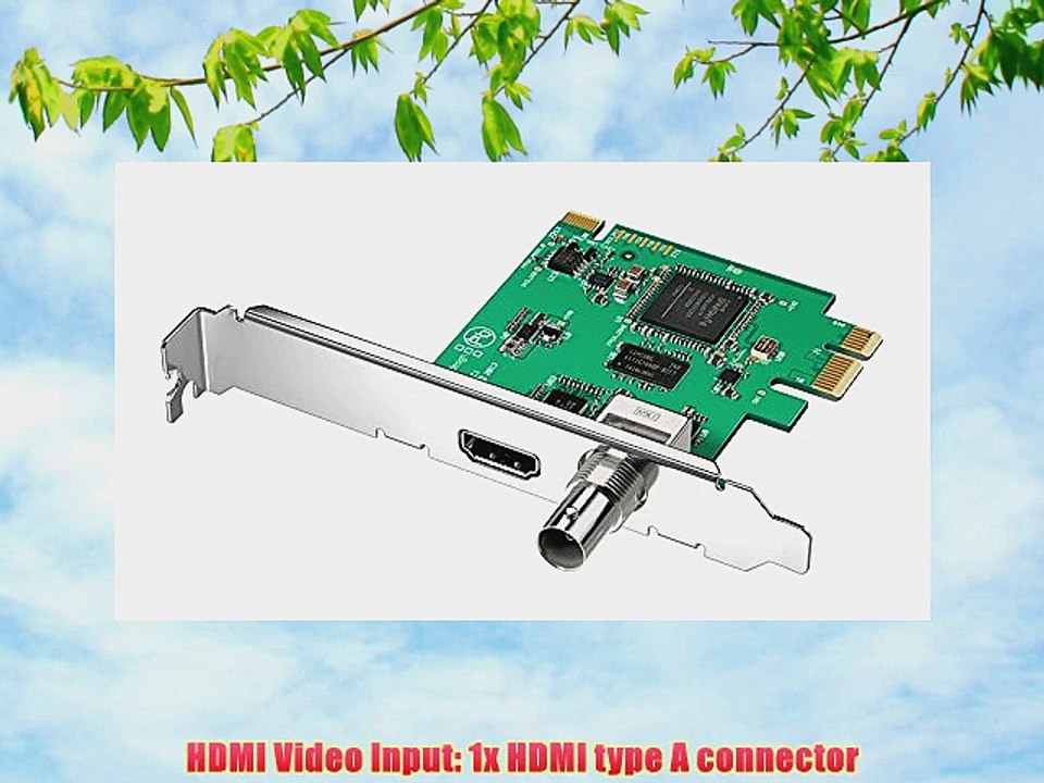Blackmagic Design DeckLink Mini Recorder PCIe Capture Card for 3G-SDI and HDMI