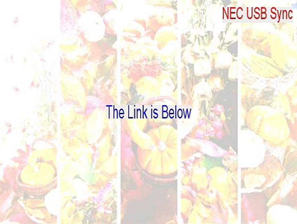 NEC USB Sync Download - NEC USB Sync [2015]