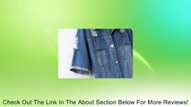 Women's Jeans Coats Frayed Short Sleeve Denim Trench Coat Plus Size Review