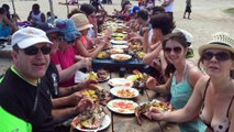 Soleil ,Salsa,Fiesta et Langouste à la plage  avec tous les cubains février 2015